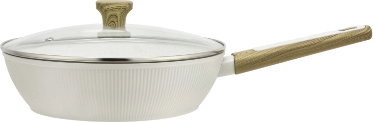 Sartén Kitchisimo Bianco con tapa de 28 cm
