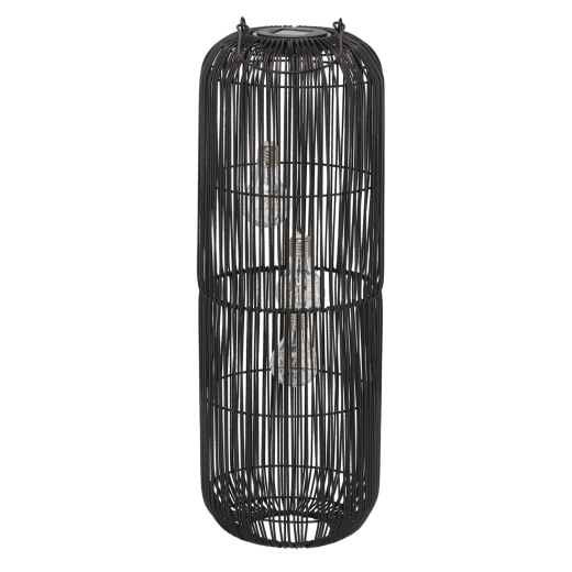 Farolillo solar negro de 62 cm