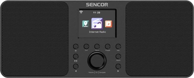 Radio por Internet Sencor con 2x10 W, WiFi, FM, DAB+, USB y pantalla LCD