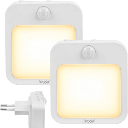 Luz LED nocturna Izoxis con sensor de movimiento y de crepúsculo, 2 unidades