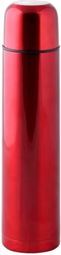 Termo de acero inoxidable con válvula de cierre TORO 1 l roja