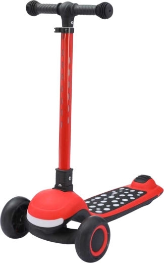 Patinete infantil plegable con luces y música 3 en 1 negro