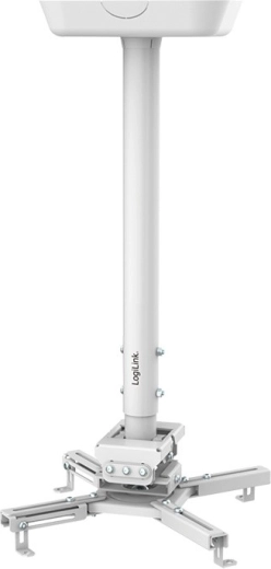 Soporte de techo para proyector con brazo de 595–895 mm, blanco