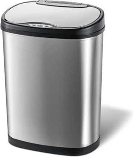 Cubo de acero inoxidable con sensor para residuos clasificados 42 l