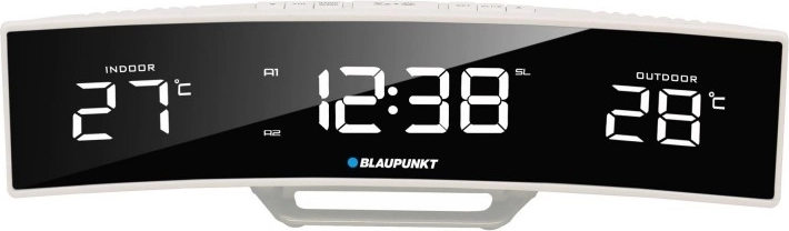 Radio despertador FM con alarma y termómetro