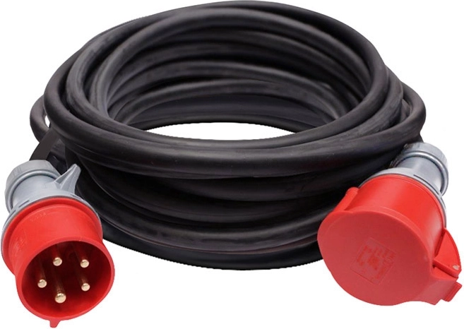 Solight cable prolongador con acoplador 15 m, 1 toma, negro