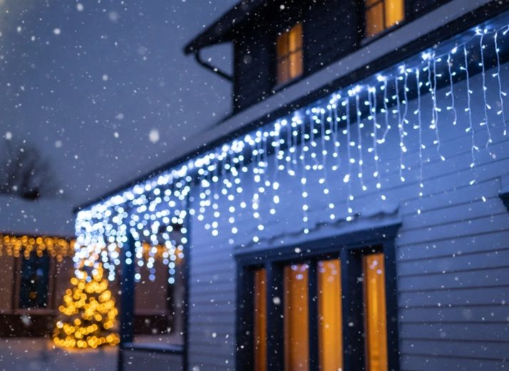 Impresionante efecto de carámbanos luminosos
