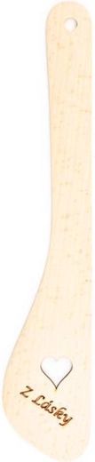 Espátula de madera TORO 30 cm con abertura en forma de corazón