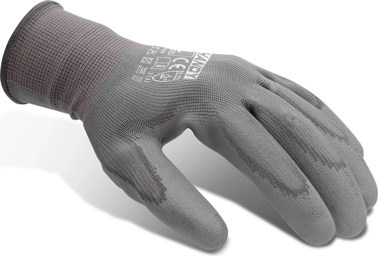 Guantes de montaje con palma de poliuretano L