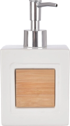 Dispensador de jabón líquido de dolomita con elemento de bambú 350 ml