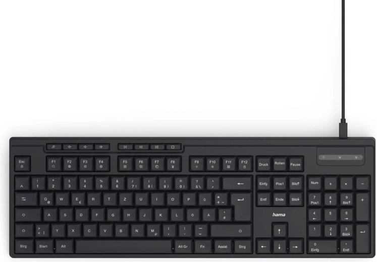 Hama CK-200 teclado con cable negro