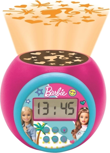 Despertador con proyector BARBIE y luz nocturna
