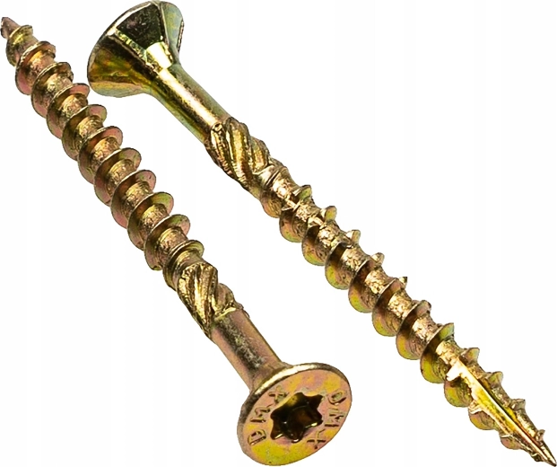 Tornillo para carpintería con cabeza avellanada 4,0 × 45 mm TX20, galvanizado (200 uds.)