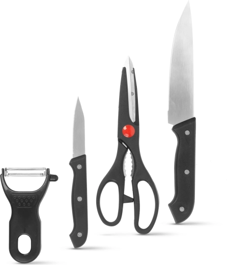 Set de cuchillos de cocina con pelador y tijeras