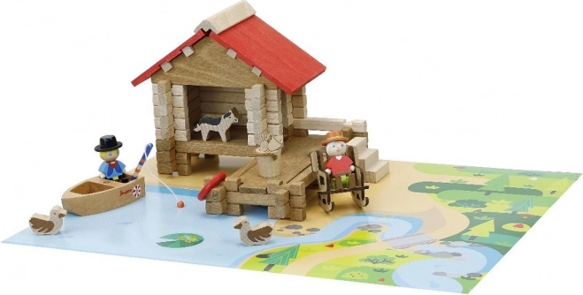 Jeujura Construcción de madera Pescadería 90 piezas