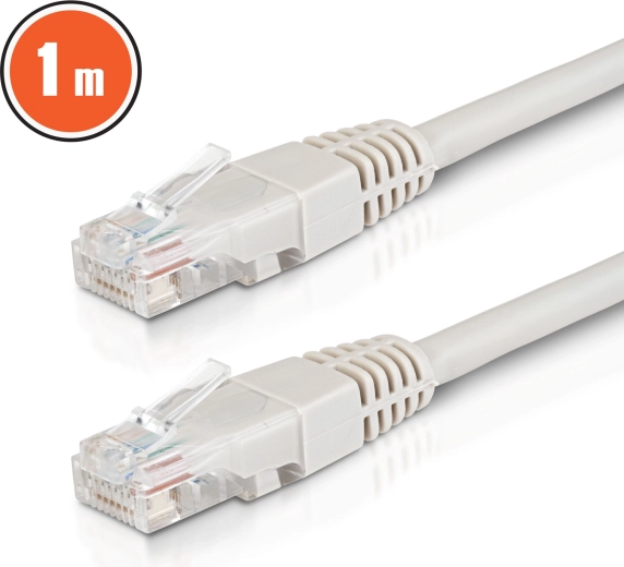 Cable de red de conexión UTP CAT6 CCA de 1 m, gris