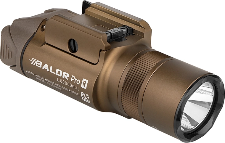 Luz táctica para pistola OLIGHT BALDR Pro R Desert Tan con láser verde