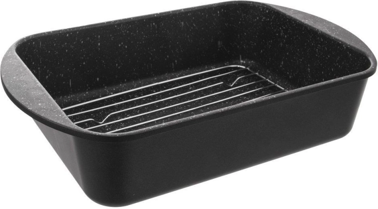 Fuente de horno con práctica rejilla de acero inoxidable