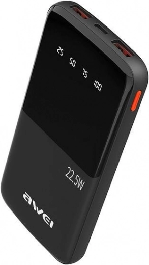 Powerbank de 10000mAh con carga rápida de 22,5W, 2xUSB + USB-C