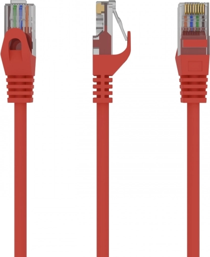 Cable de conexión de red Cat. 6 UTP de 0,25 m, rojo