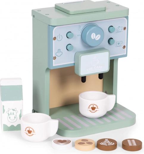 Cafetera de madera para niños barista set 8 piezas ECOTOYS