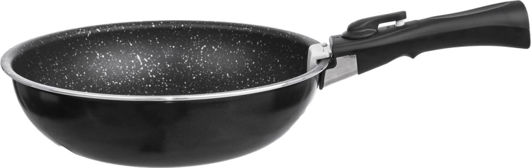 Forma wok para stir-fry y mezclado rápido
