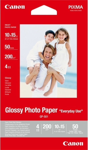 Papel fotográfico brillante Canon GP-501 10 × 15 cm, 50 hojas