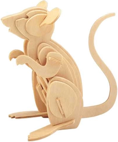 Woodcraft rompecabezas 3D de madera ratón