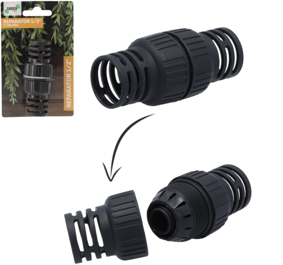Reparador 1/2" con protección para mangueras de jardín