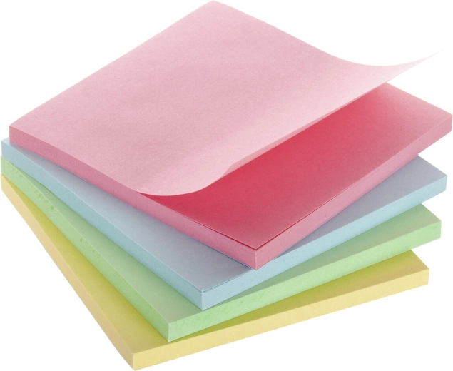 Notas adhesivas de 7,5 × 7,5 cm, mezcla de colores (4 × 50 uds.)