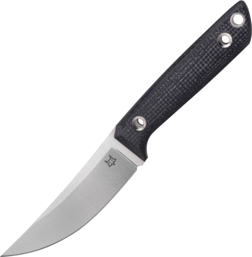 Cuchillo outdoor Fox Knives Perser 9 cm, micarta negra, funda de cuero