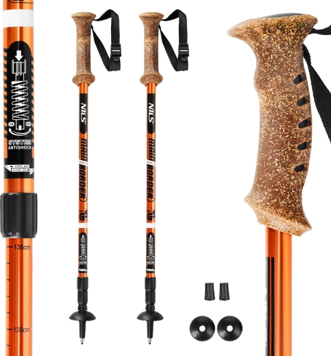 Bastones de trekking Nils Extreme TK 696 con suspensión anti-shock