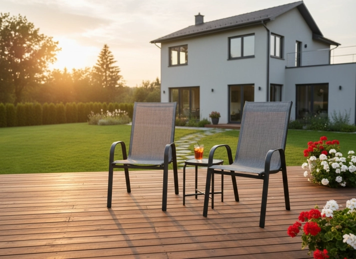 Set ideal para relajarse en la terraza
