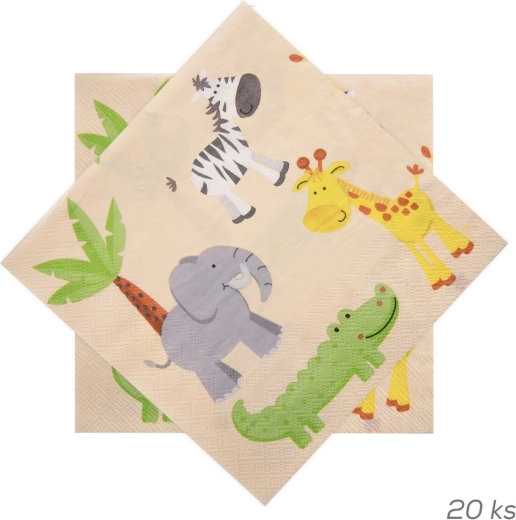Servilletas de papel zoo 33 × 33 cm 20 uds