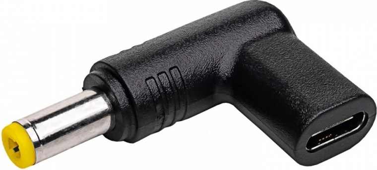 Adaptador USB‑C a 5,5 × 2,5 mm para portátiles
