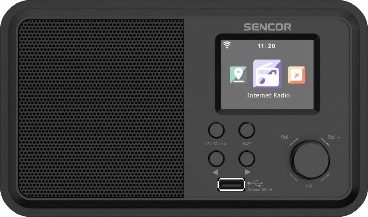 Radio por Internet Sencor con potencia de 4 W y WiFi