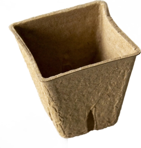 Maceta desechable de turba 6 × 6 × 5,6 cm (20 uds)