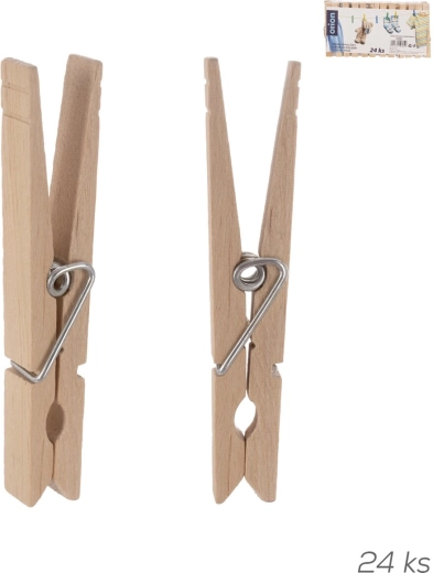 Pinzas de madera para la ropa Orion, 24 uds.