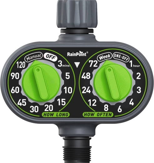 Controlador de riego RainPoint para jardín