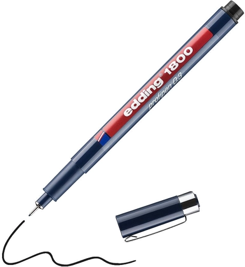 Rotulador edding 1800 negro 0,3 mm