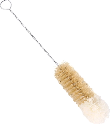 Cepillo para botellas de cerdas naturales y algodón 30 mm