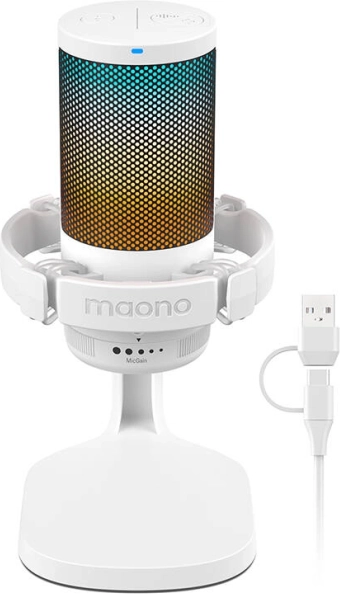 Micrófono USB de condensador MAONO DGM20 blanco
