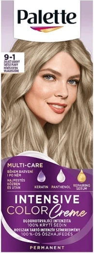 Palette Intensive Color Creme 9-1 rubio extra muy claro helado, 50 ml