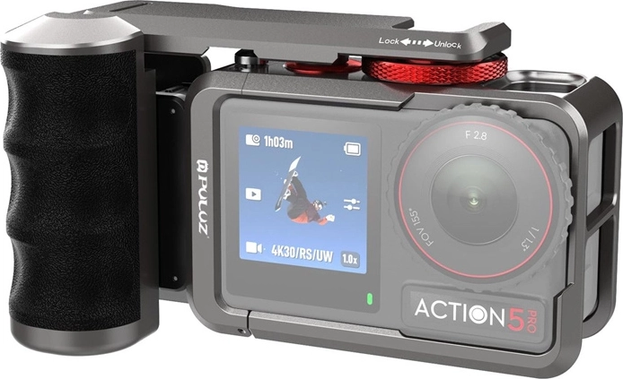 Funda protectora metálica con empuñadura para DJI OSMO ACTION 5 PRO / ACTION 4 / ACTION 3