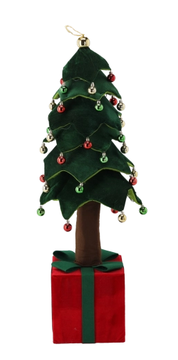 Decoración navideña: árbol verde con iluminación LED de 90 cm