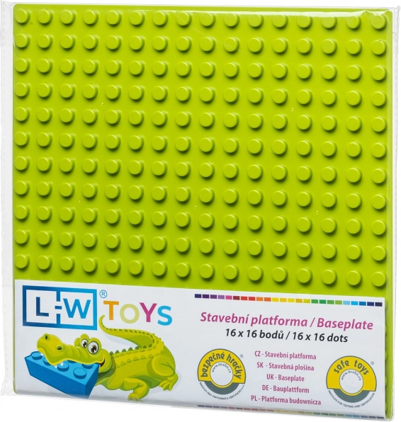 Placa base de construcción L‑W TOYS junior 25,5 × 25,5 cm
