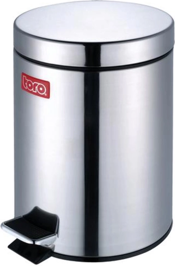 Papelera de pedal de acero inoxidable TORO 12 l