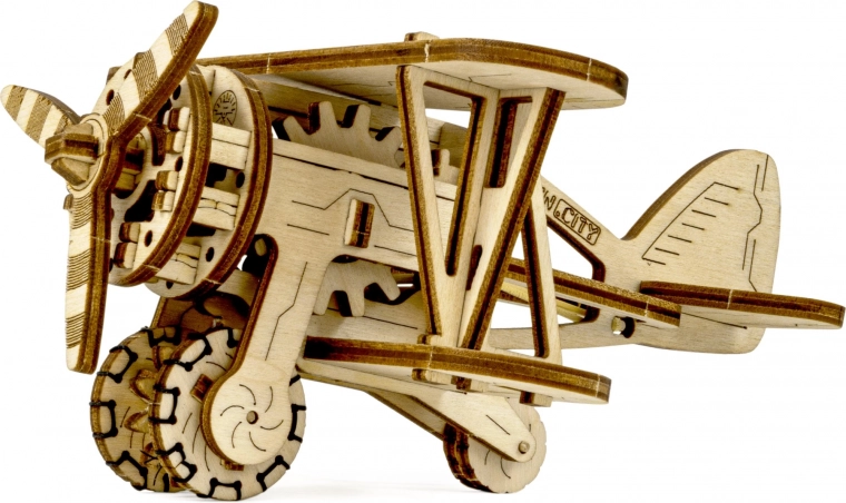 Puzzle 3D de madera: biplano