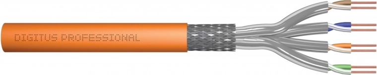 Cable de telecomunicaciones para instalación Cat. 7 S/FTP, LSOH, AWG 23/1, 50 m, naranja