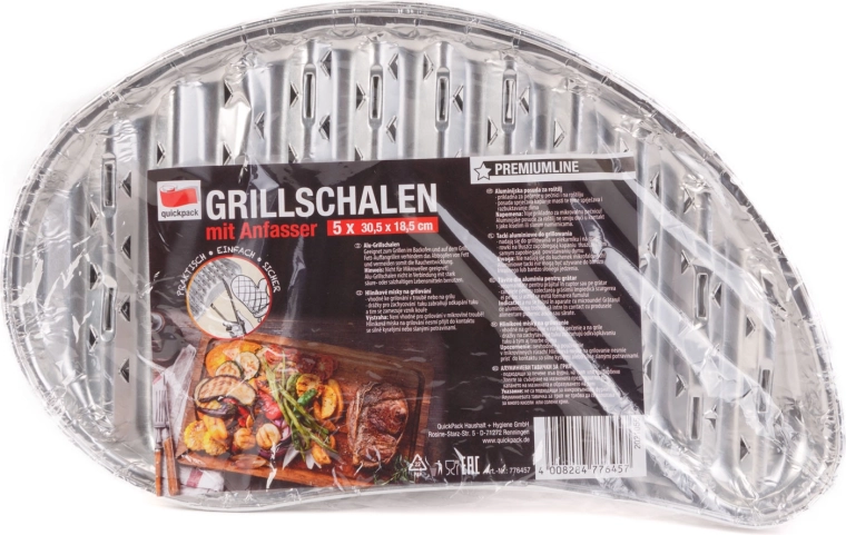 Bandejas de aluminio para barbacoa - 5 unidades